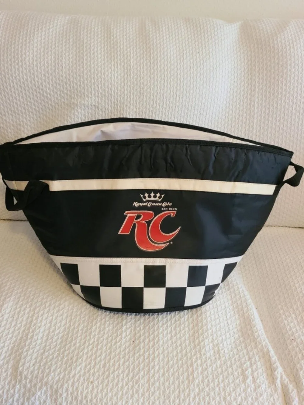 RC Royal Crown Cola Black & White Insulated Cooler Tote